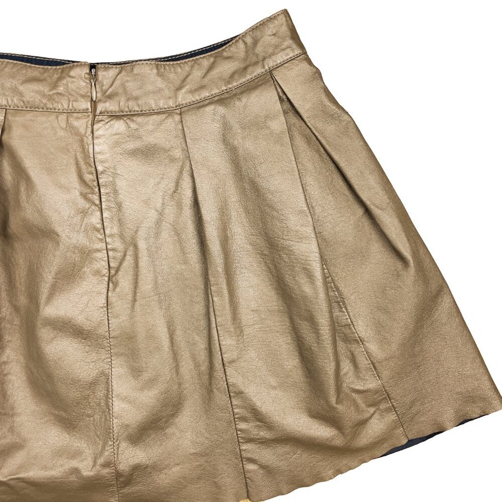 Comptoir Des Cotonniers Gold Mini Skirt - Picture 2 of 9